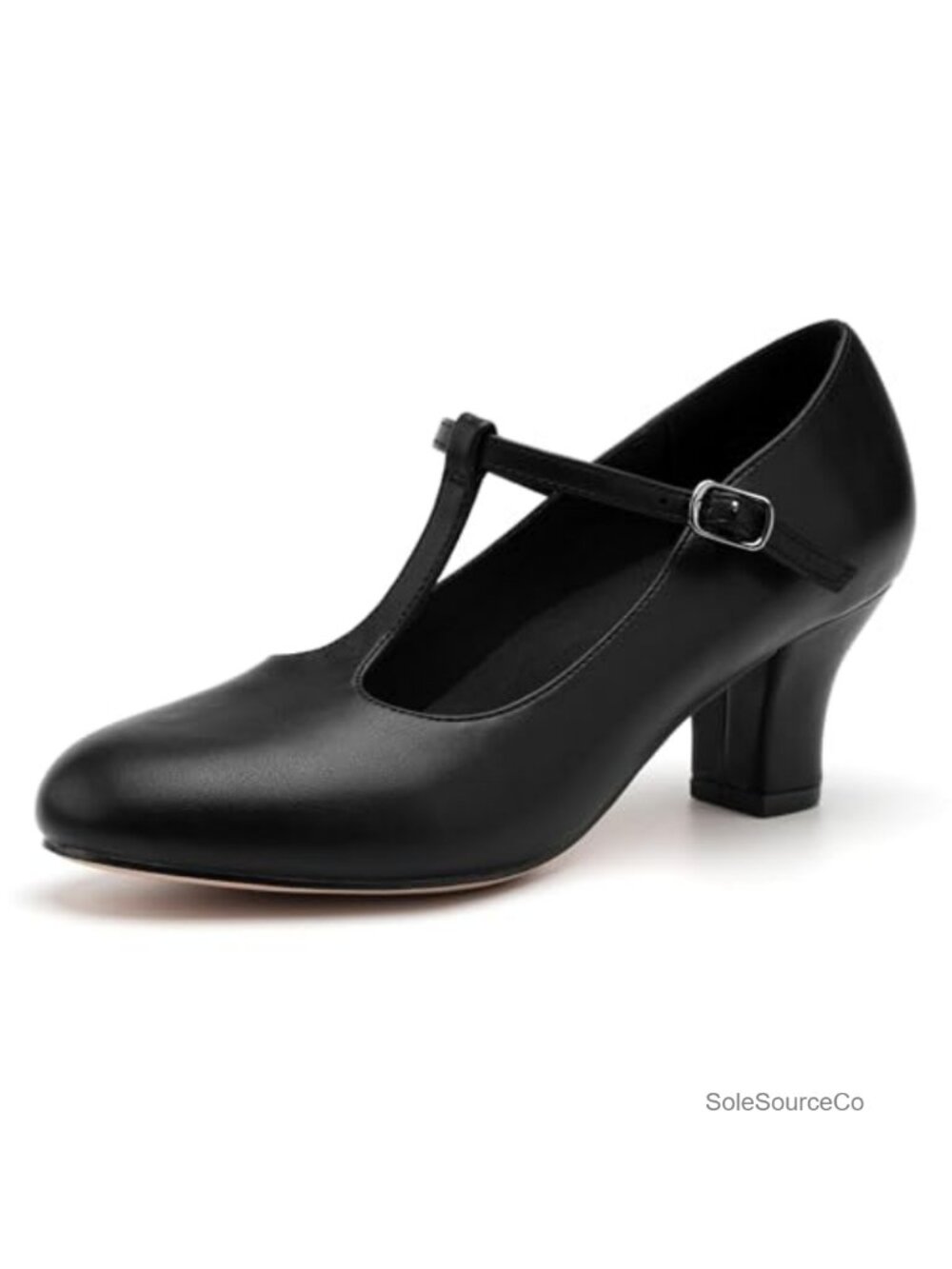 Stelle Women's 2.5" Heel T-Strap Character Dance Shoes Faux Leather